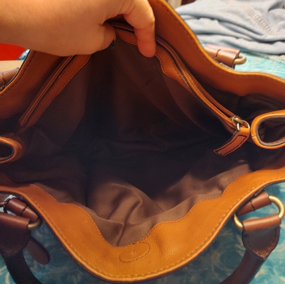 PURE LEATHER HANDBAG THATS MORE TAN - Picture 4 of 5